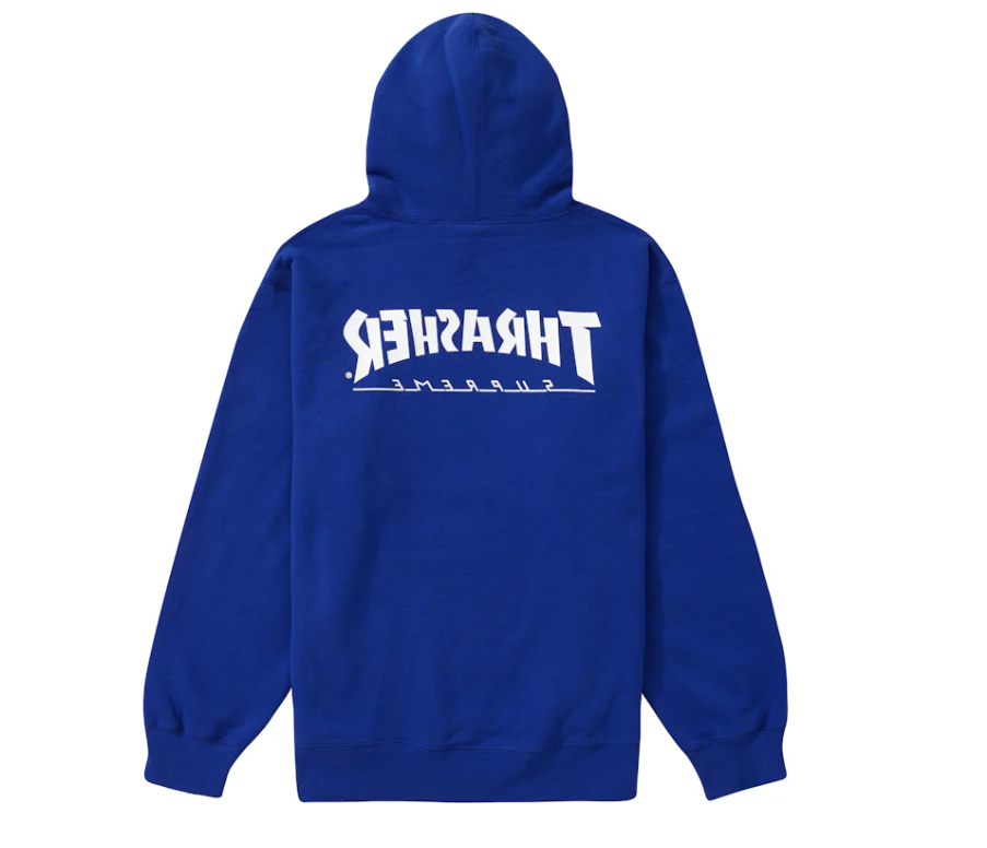 SUPREME THRASHER HOODED SWEATSHIRT - ROYAL - SIZE MEN'S XXL
