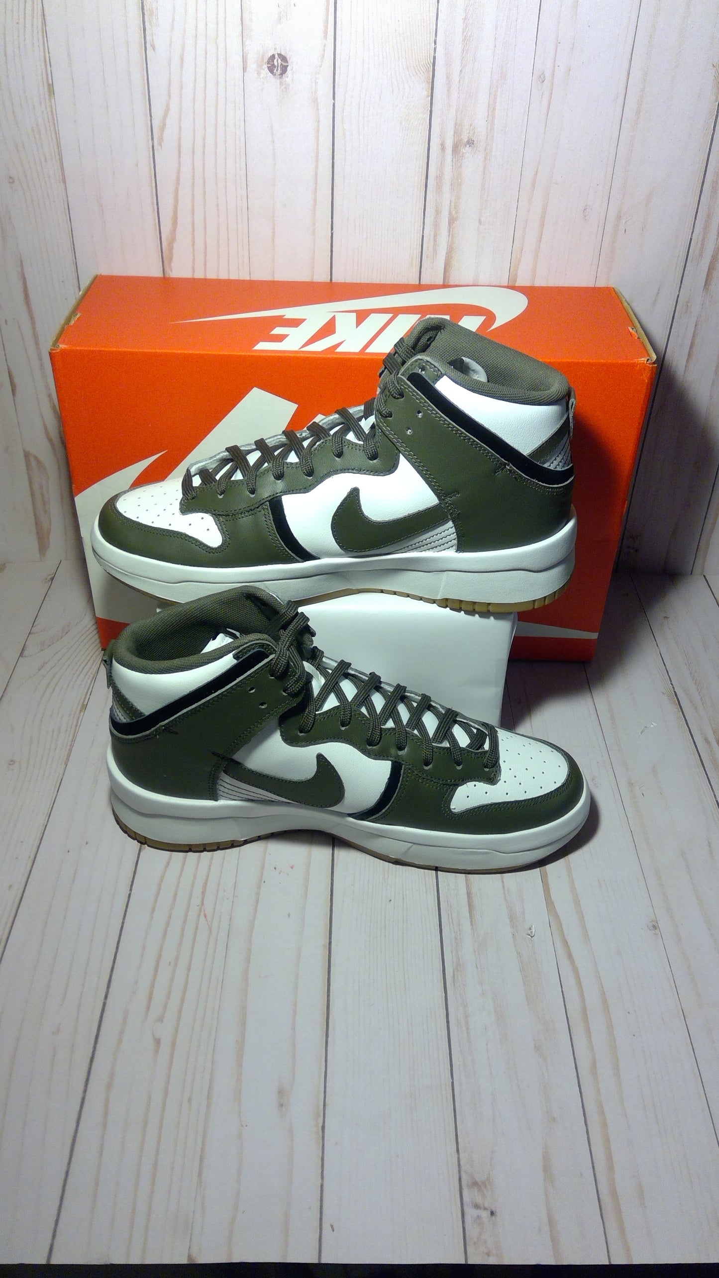 NIKE DUNK HIGH UP - CARGO KHAKI (WOMEN'S) - SIZE WOMEN'S 12