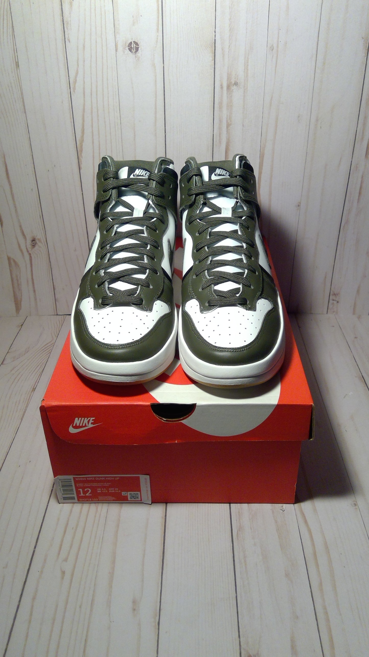 NIKE DUNK HIGH UP - CARGO KHAKI (WOMEN'S) - SIZE WOMEN'S 12