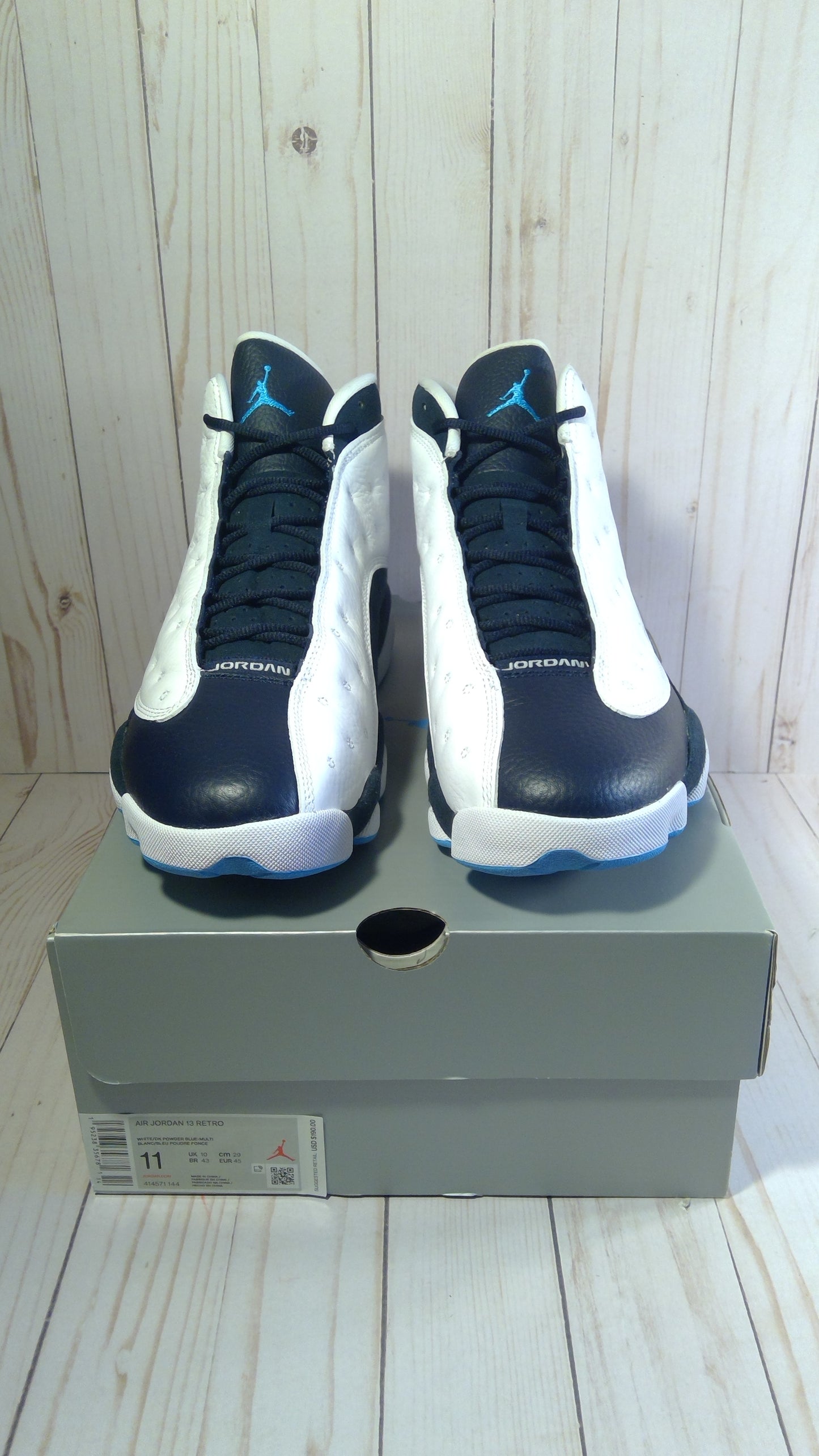 AIR JORDAN 13 RETRO - OBSIDIAN POWDER BLUE WHITE - SIZE MEN'S 11
