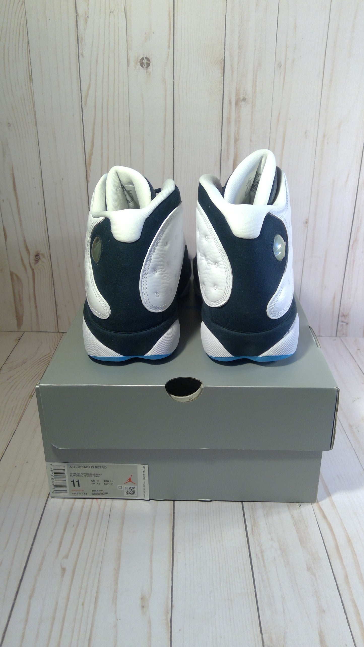 AIR JORDAN 13 RETRO - OBSIDIAN POWDER BLUE WHITE - SIZE MEN'S 11