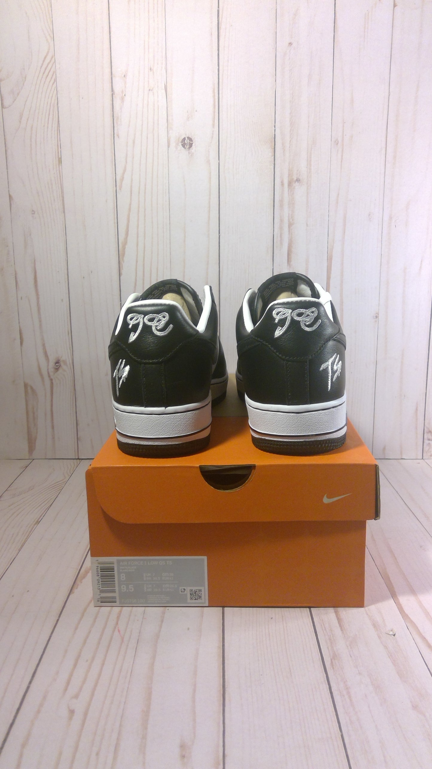NIKE AIR FORCE 1 LOW QS - TERROR SQUAD BLACKOUT - SIZE MEN'S 8 / WOMEN'S 9.5