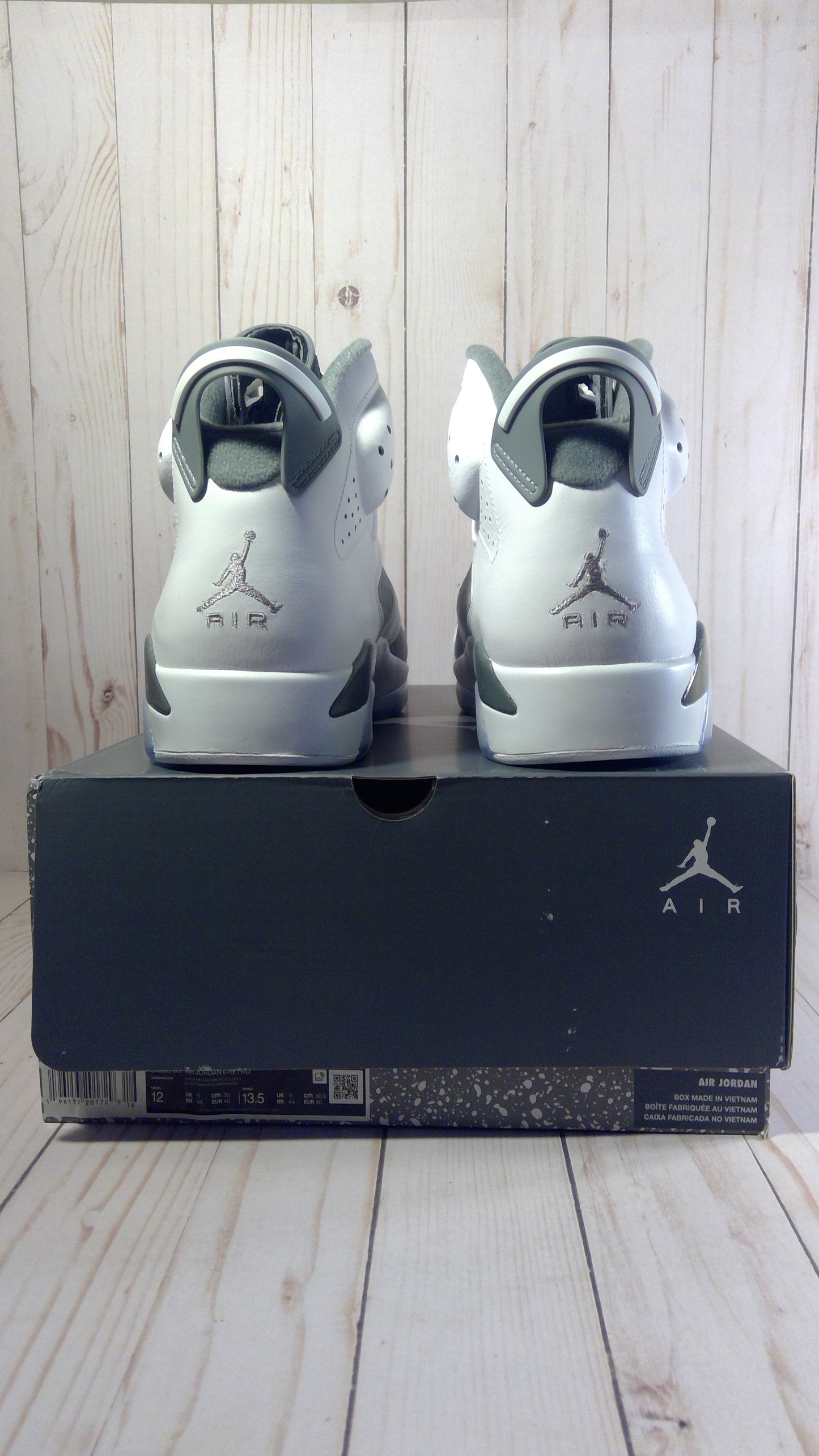 AIR JORDAN 6 RETRO - COOL GREY - SIZE MEN'S 12 / WOMEN'S 13.5