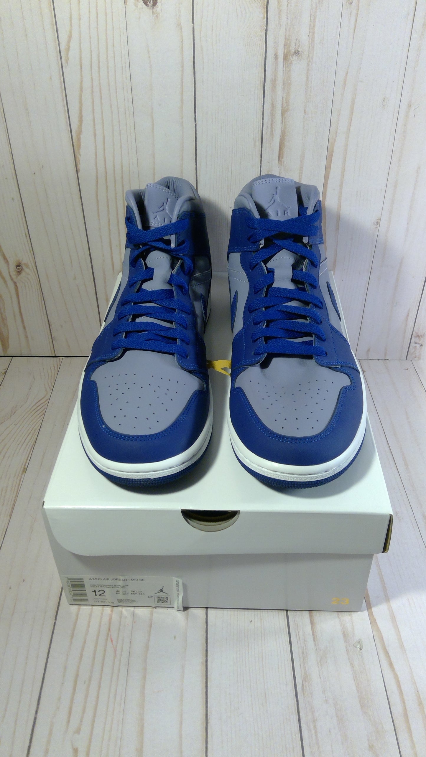 AIR JORDAN 1 MID SE - IRON PURPLE DEEP ROYAL (WOMEN'S) - SIZE WOMEN'S 12