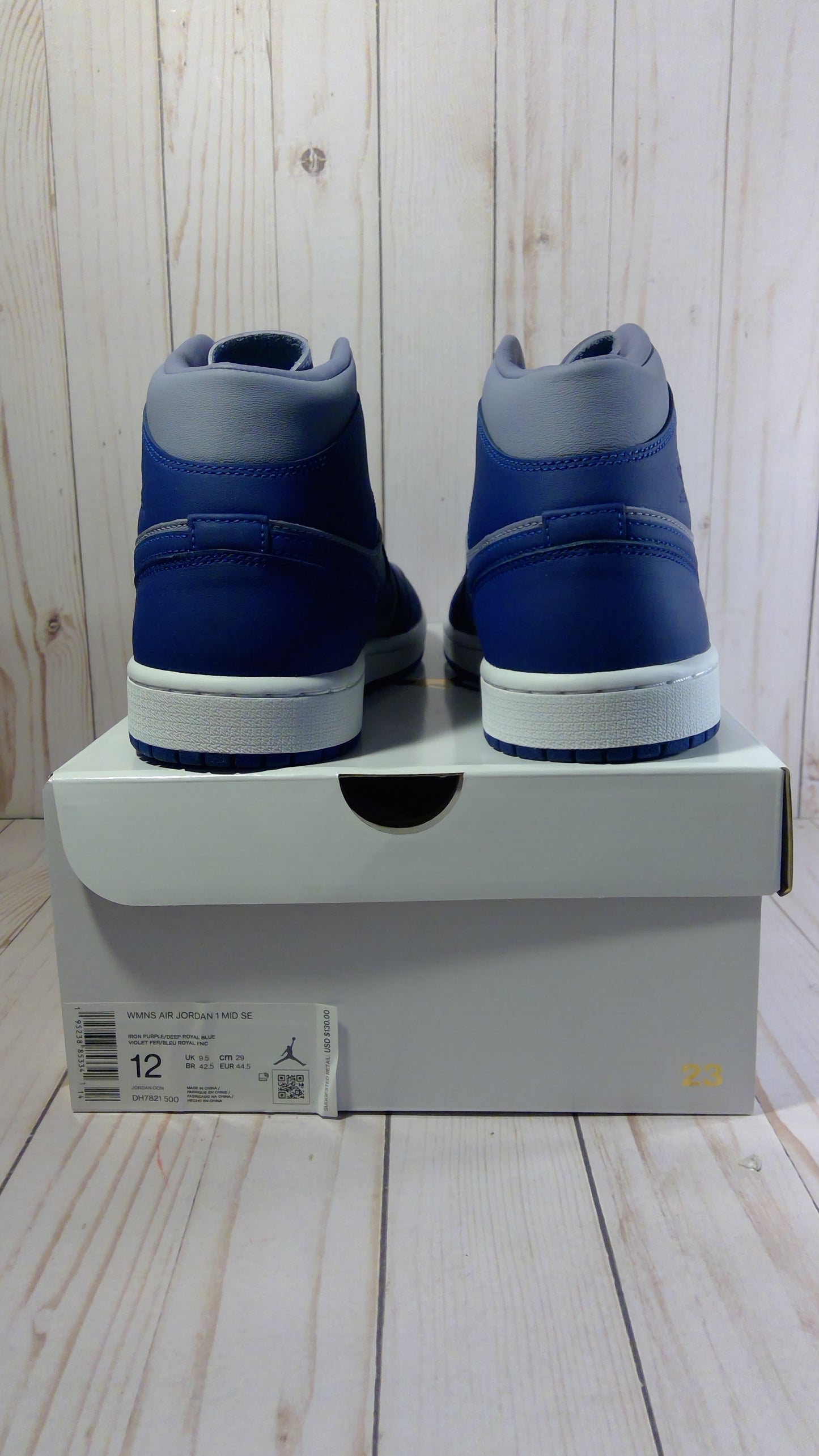 AIR JORDAN 1 MID SE - IRON PURPLE DEEP ROYAL (WOMEN'S) - SIZE WOMEN'S 12