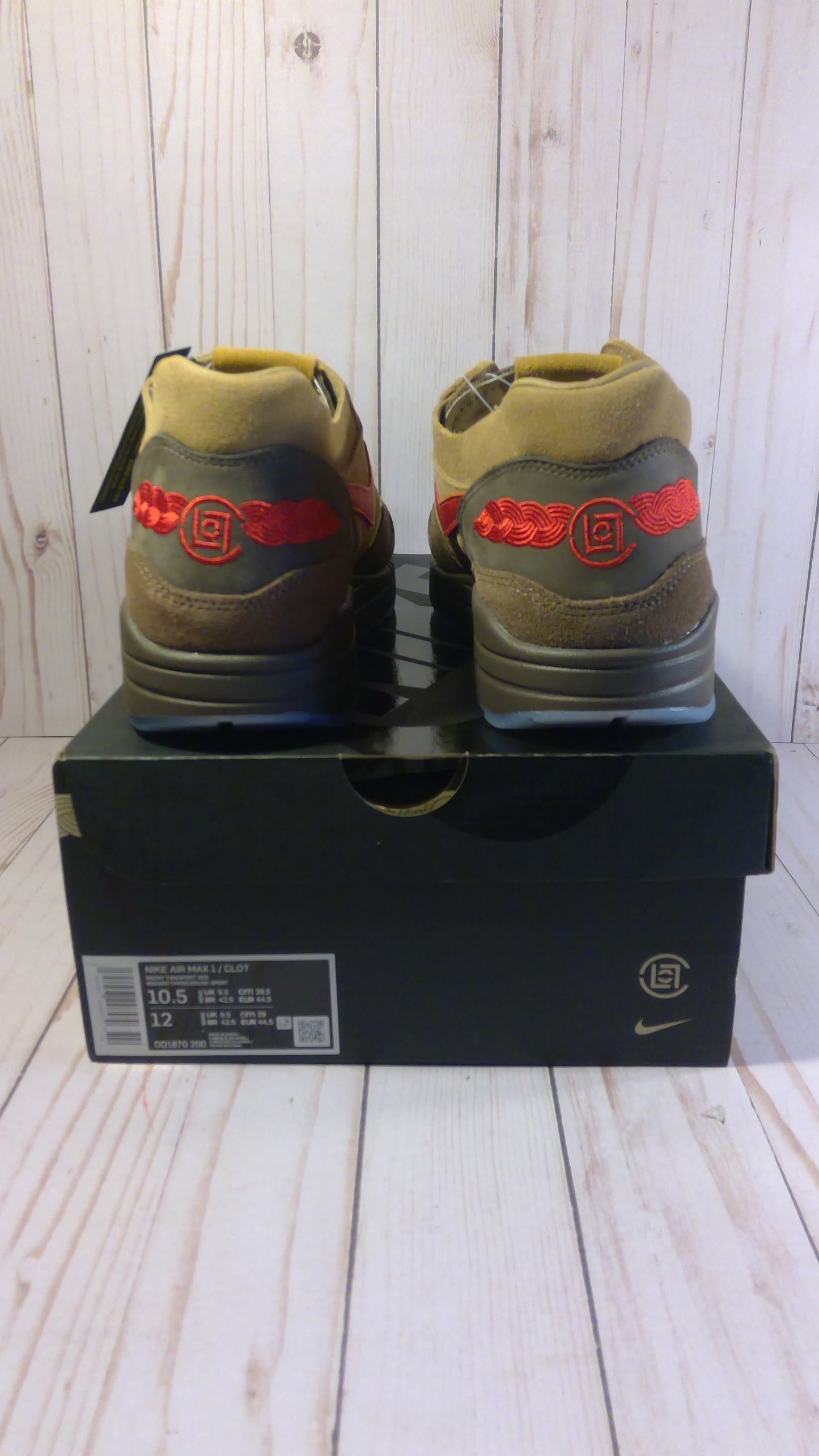 NIKE AIR MAX 1 - CLOT KISS OF DEATH CHA - SIZE MEN'S 10.5 / WOMEN'S 12