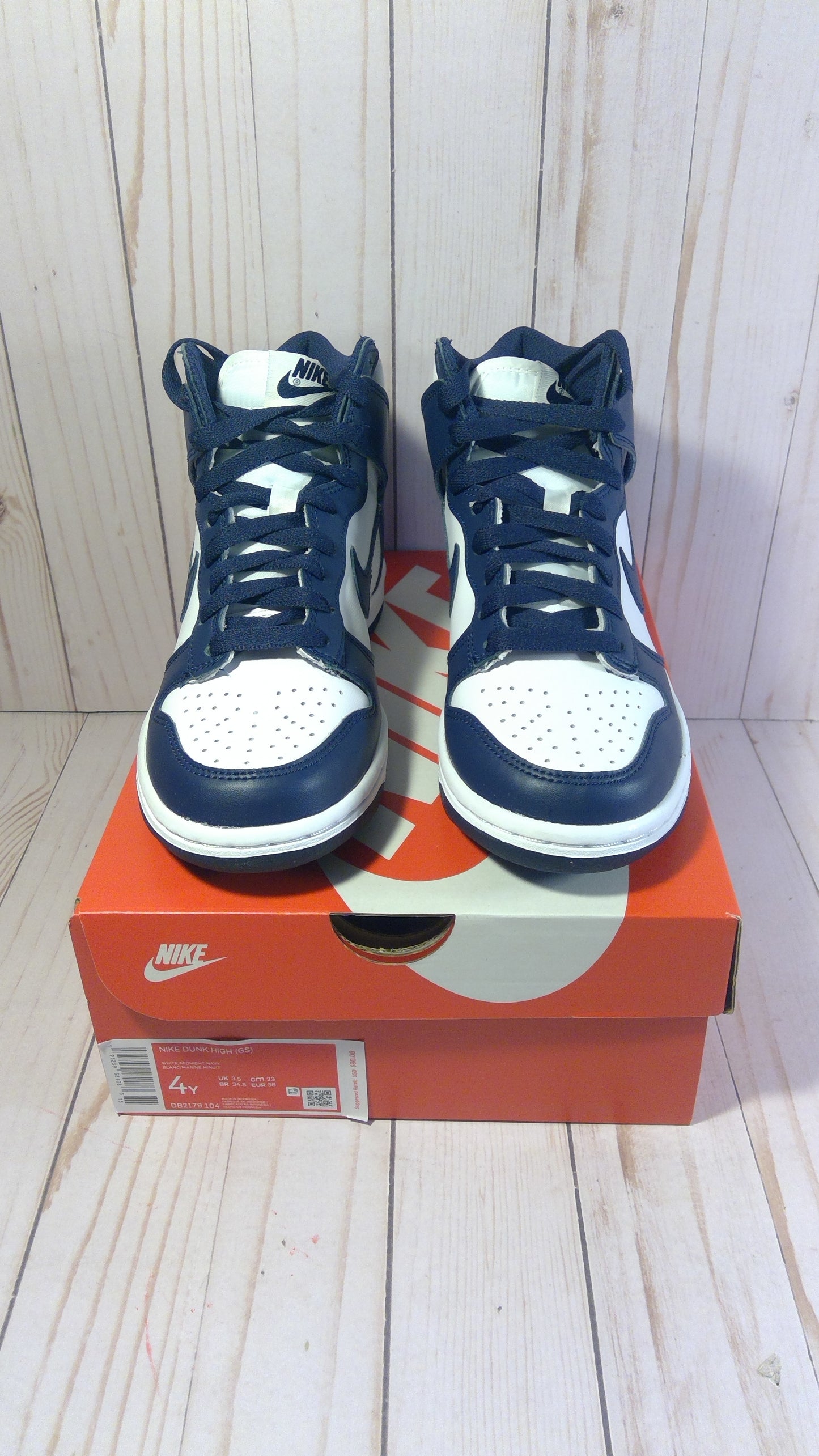 NIKE DUNK HIGH (GS) - CHAMPIONSHIP NAVY - SIZE YOUTH 4