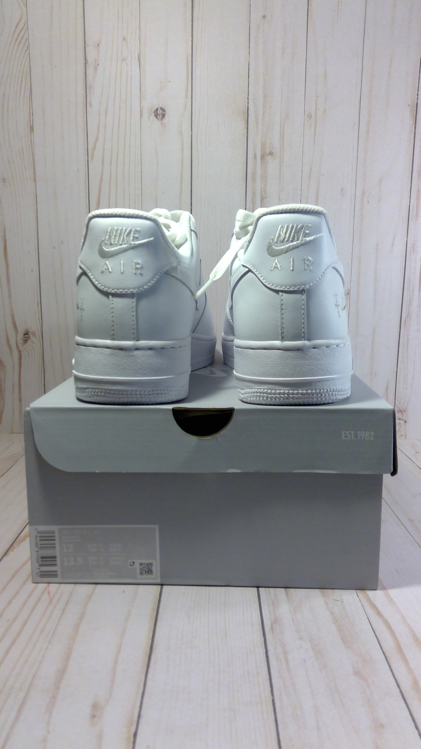 NIKE AIR FORCE 1 '07 - WHITE (TRAVIS SCOTT CACTUS JACK UTOPIA EDITION) - SIZE MEN'S 12 / WOMEN'S 13.5
