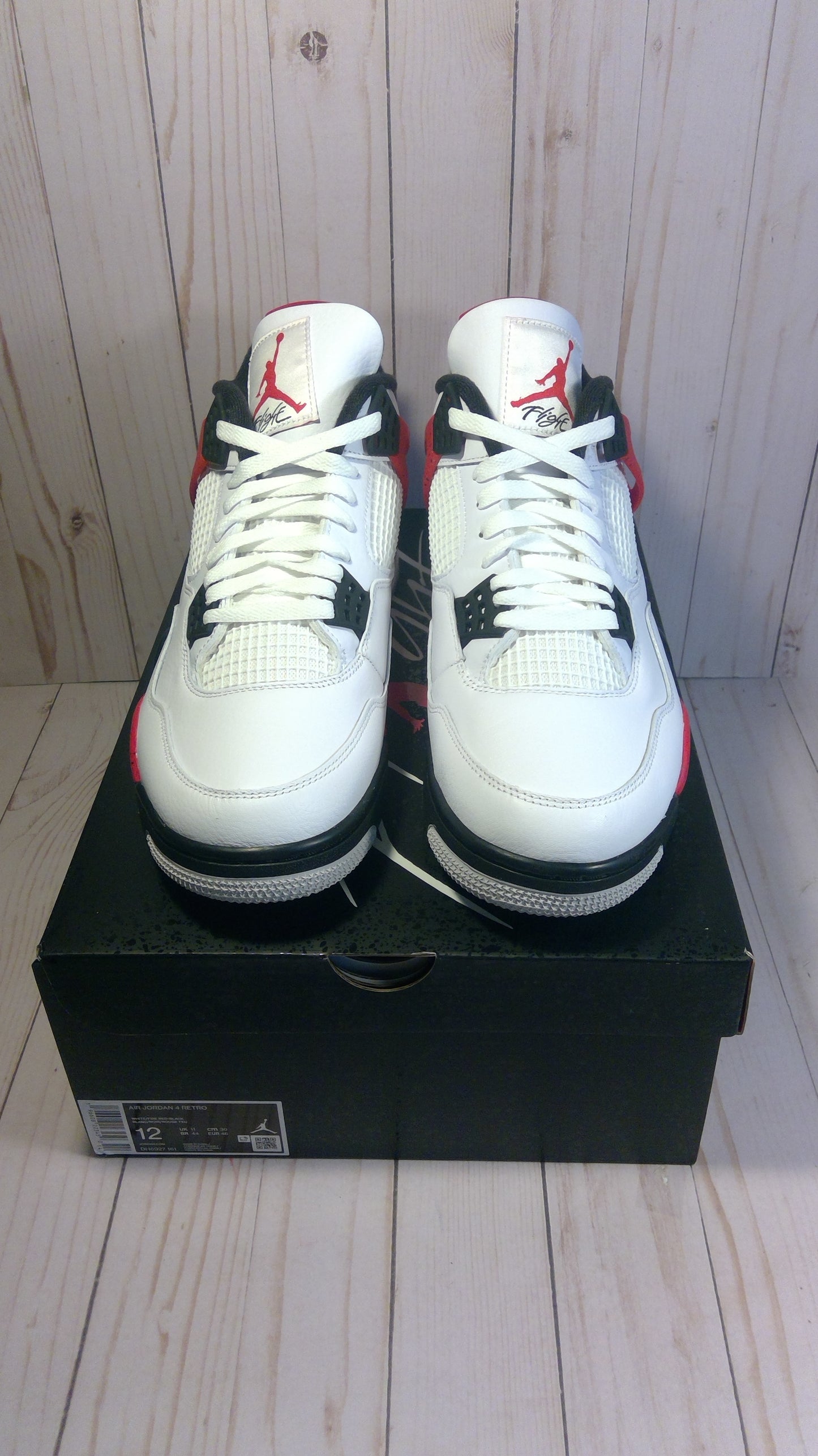 AIR JORDAN 4 RETRO - RED CEMENT - SIZE MEN'S 12