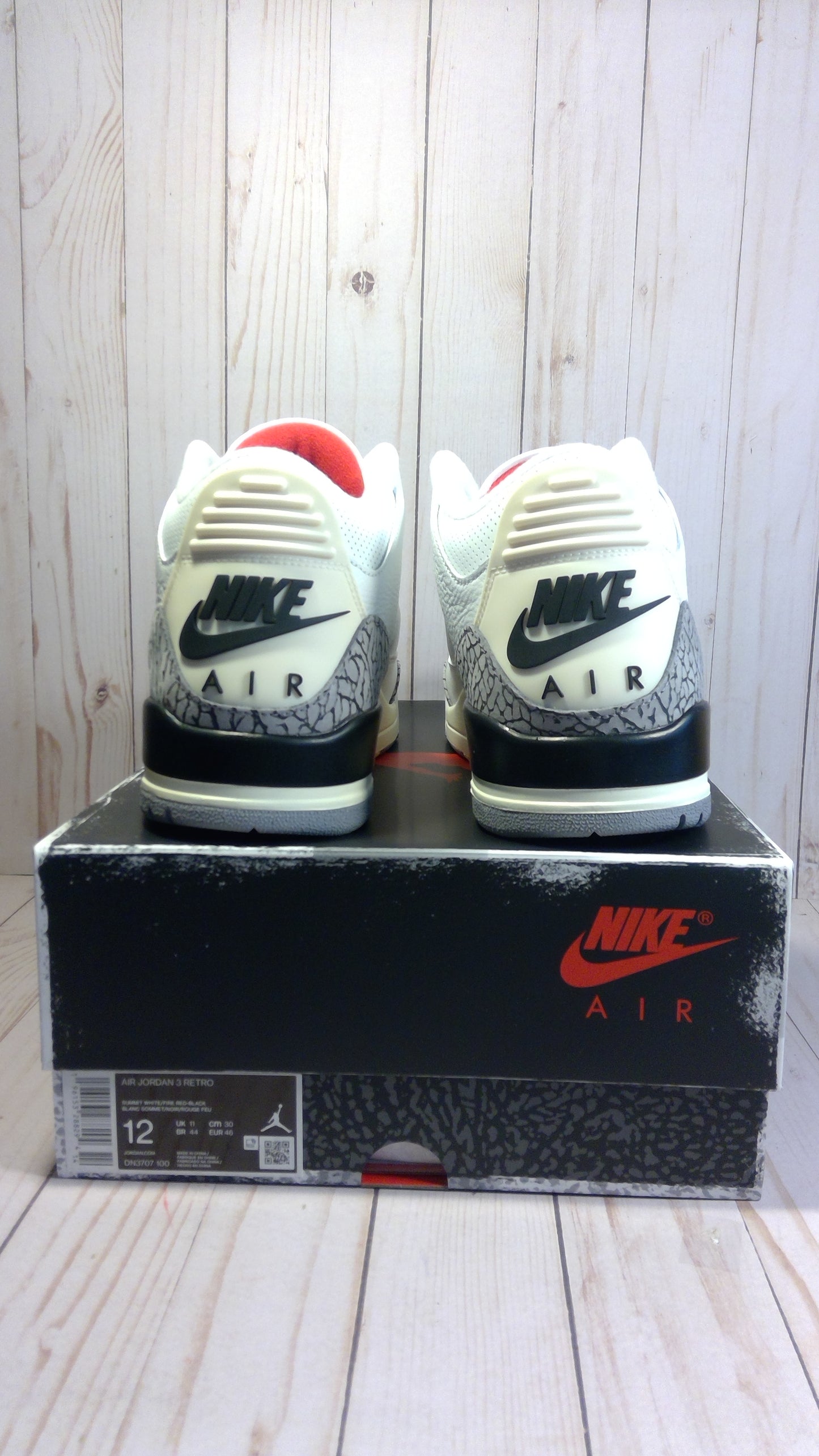 AIR JORDAN 3 RETRO - WHITE CEMENT REIMAGINED - SIZE MEN'S 12