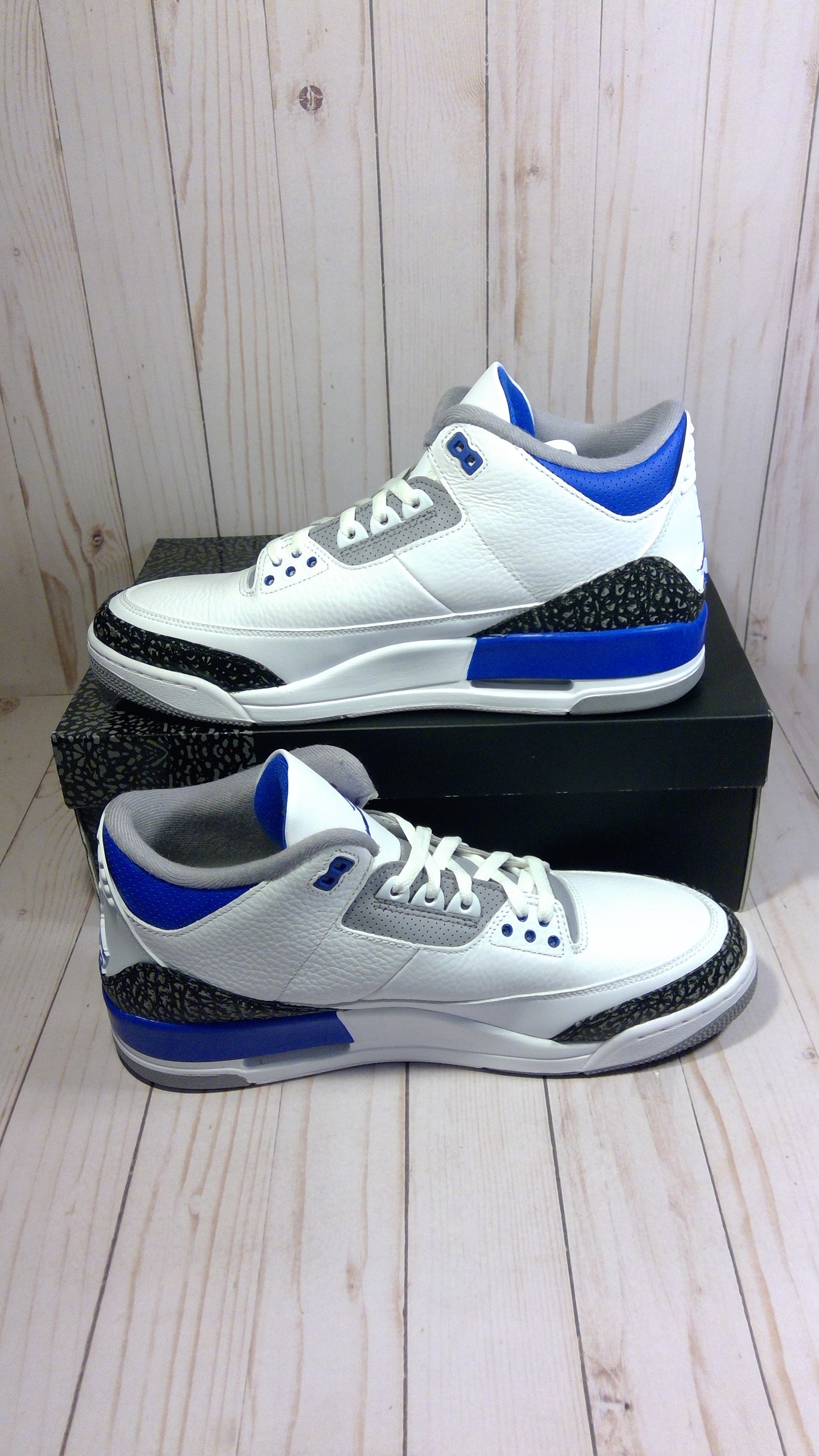 AIR JORDAN 3 RETRO - RACER BLUE - SIZE MEN'S 12