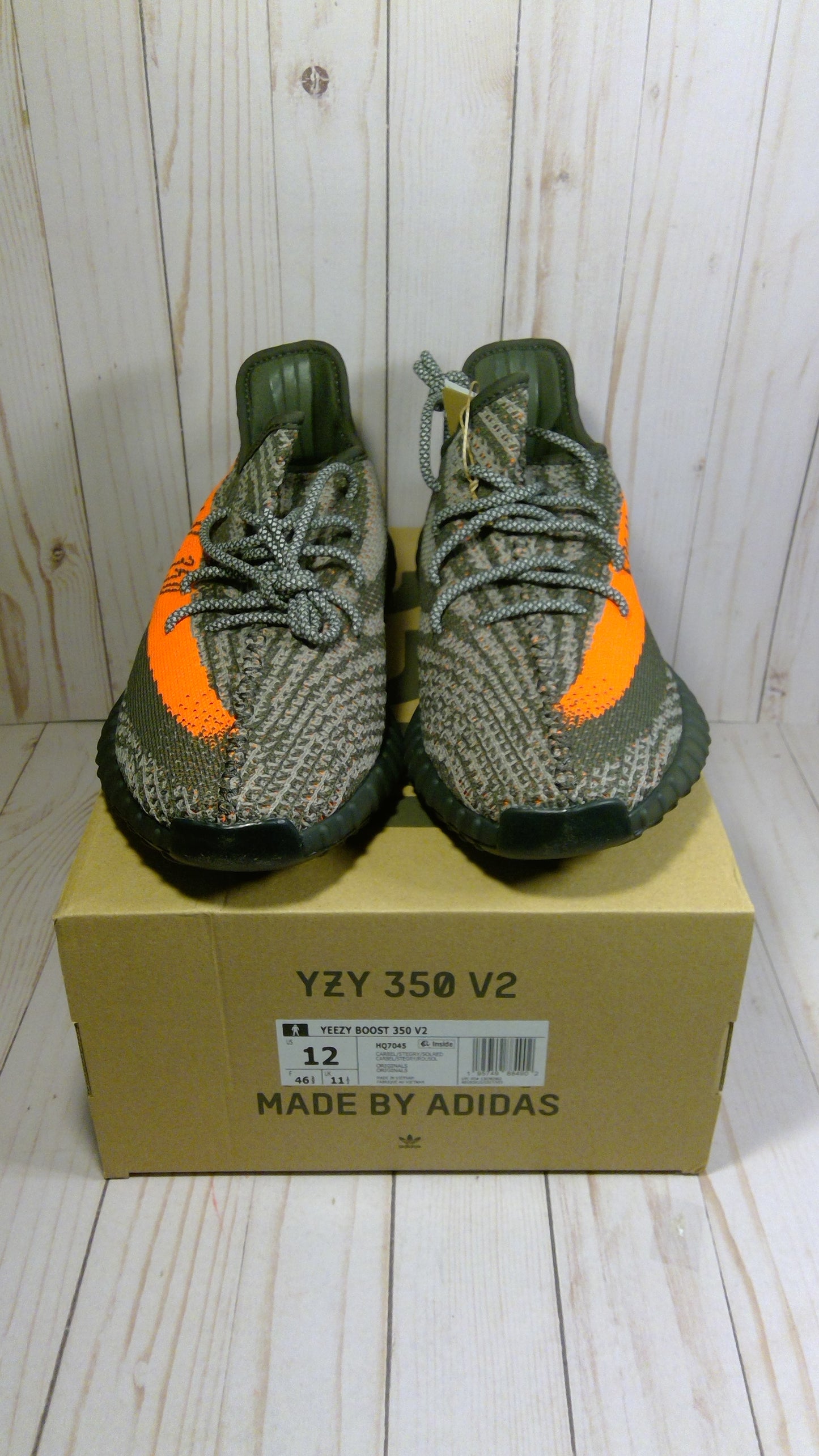 ADIDAS YEEZY BOOST 350 V2 - CARBON BELUGA - SIZE MEN'S 12
