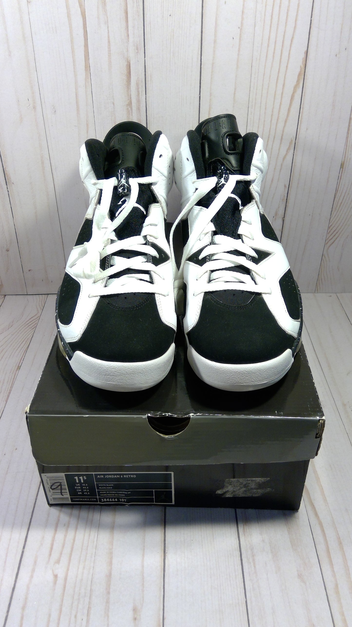 AIR JORDAN 6 RETRO - OREO - SIZE MEN'S 11.5