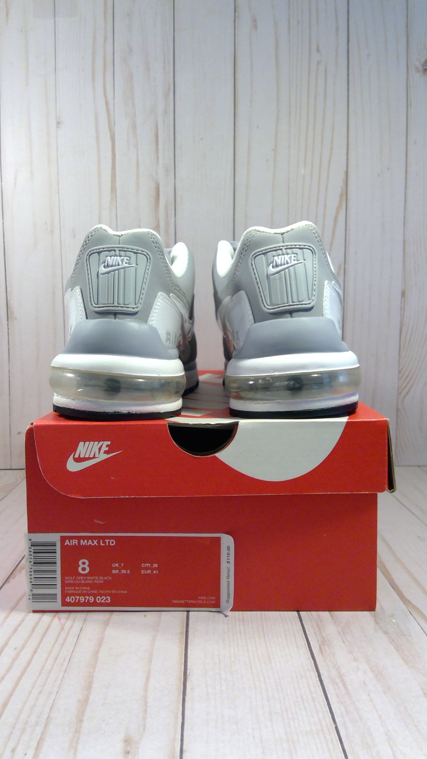NIKE AIR MAX LTD - WOLF GREY (2014) - SIZE MEN'S 8