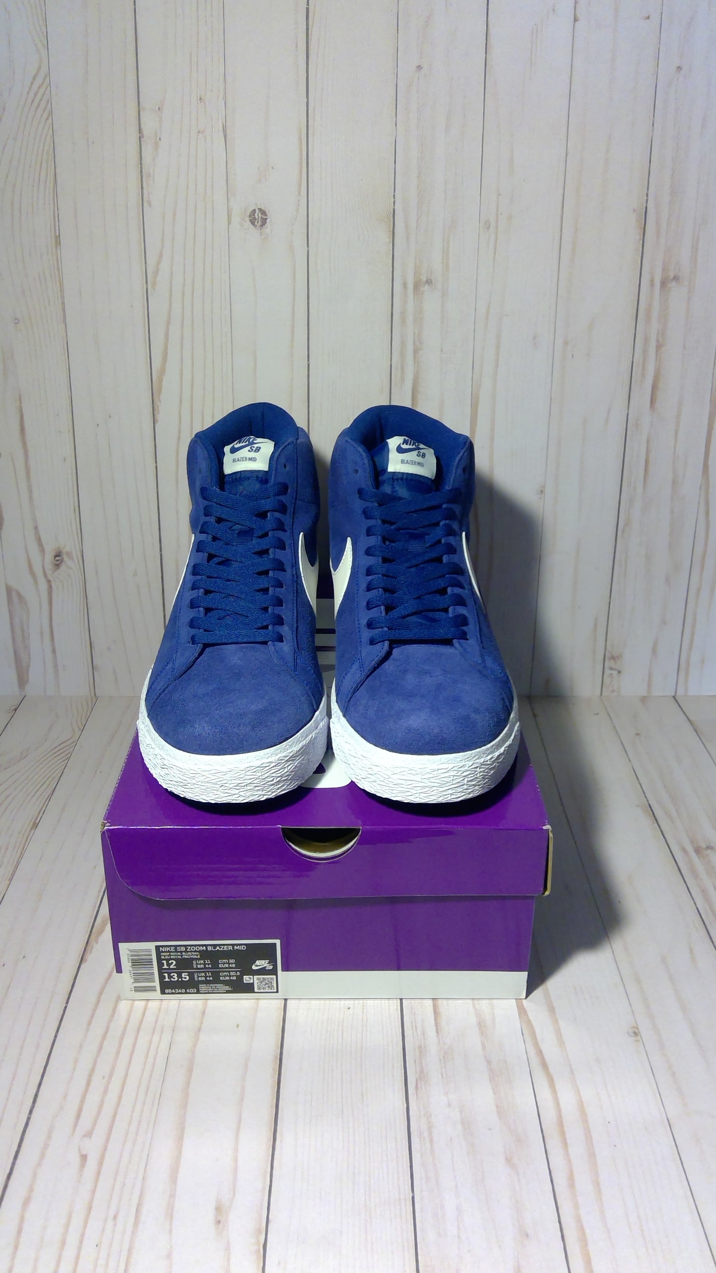 NIKE SB ZOOM BLAZER MID - ROYAL BLUE WHITE - SIZE MEN'S 12