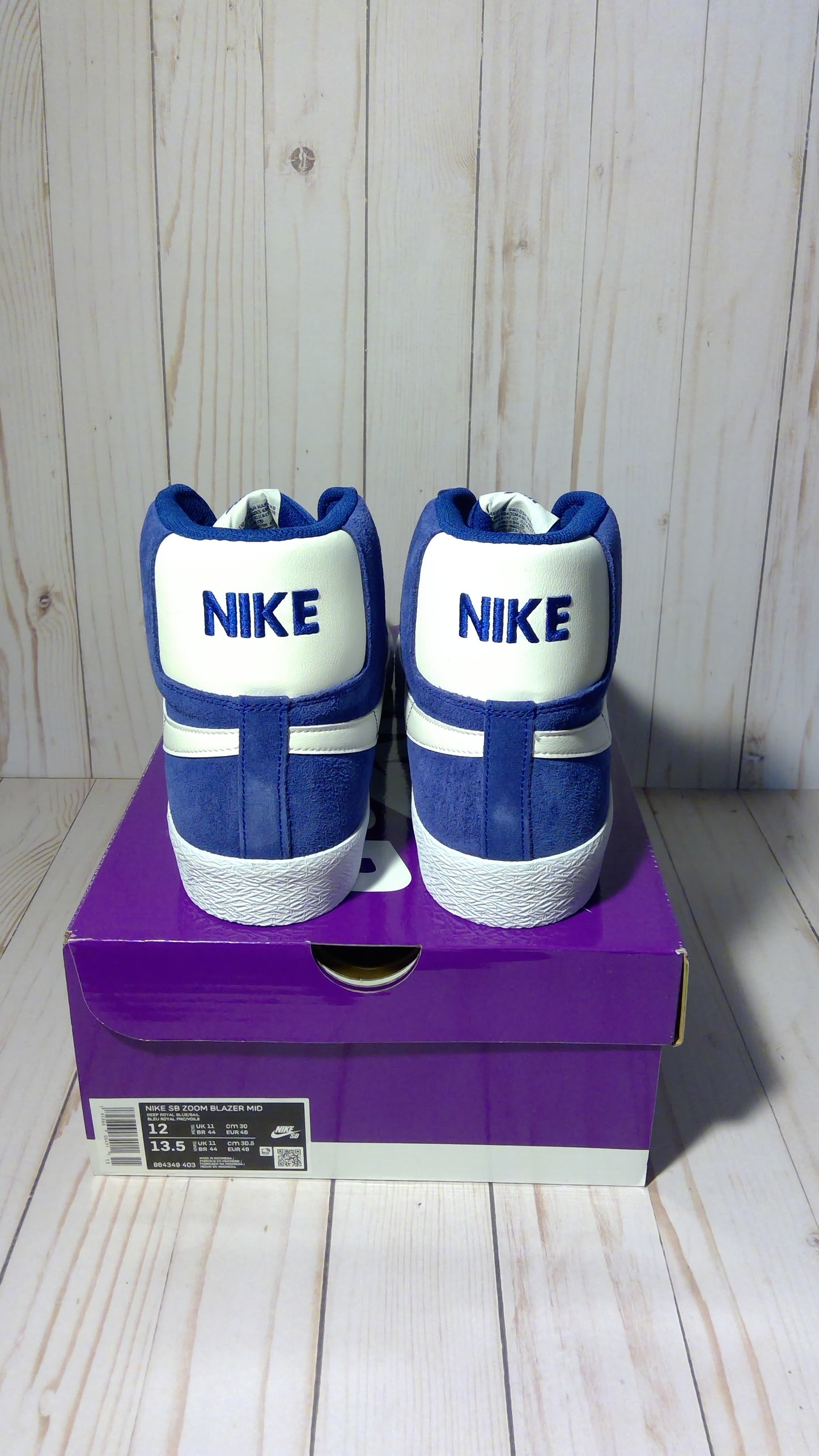 NIKE SB ZOOM BLAZER MID - ROYAL BLUE WHITE - SIZE MEN'S 12