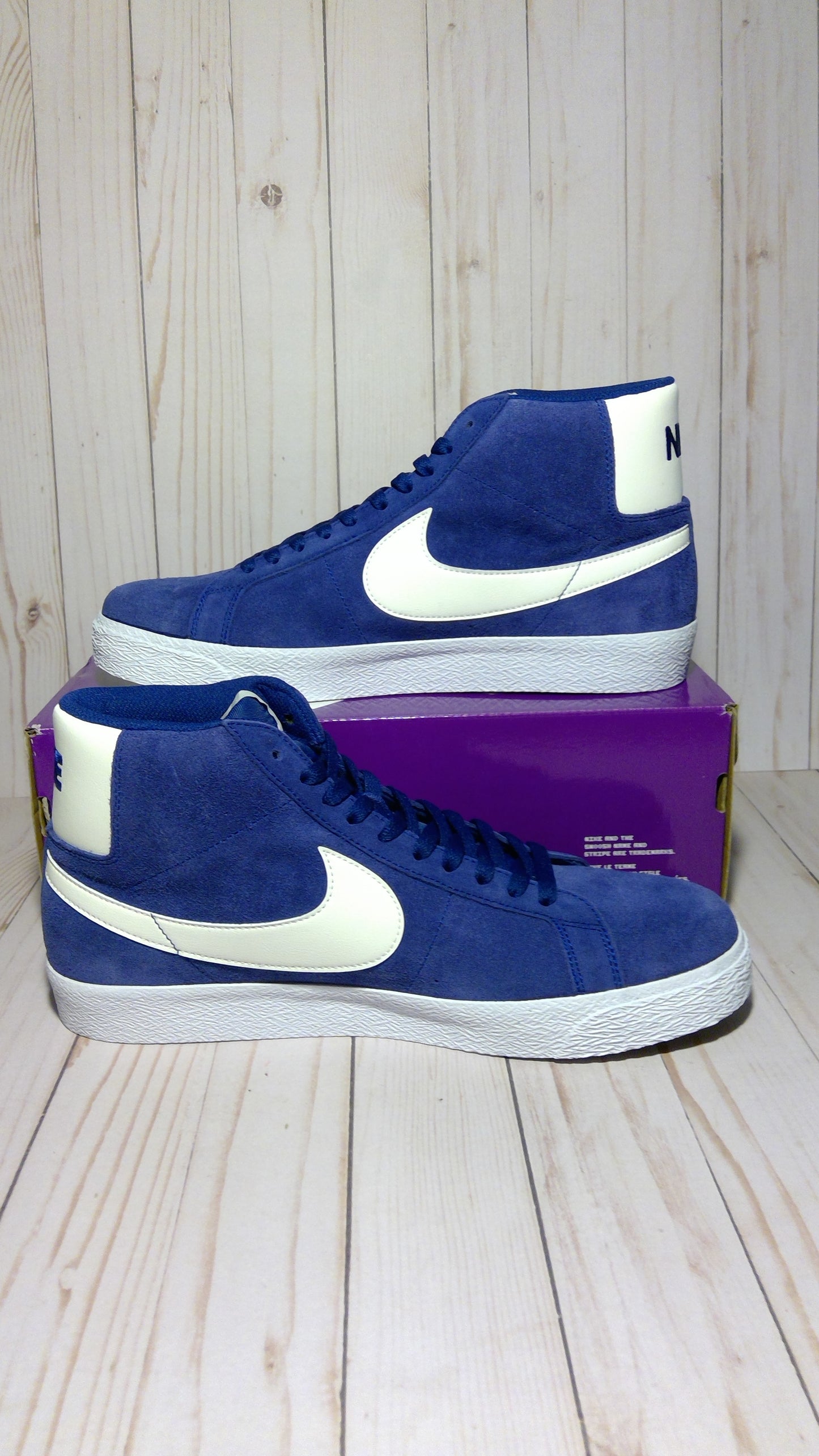 NIKE SB ZOOM BLAZER MID - ROYAL BLUE WHITE - SIZE MEN'S 12