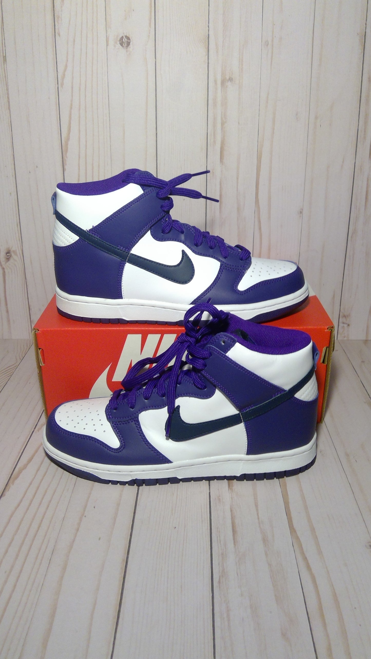 NIKE DUNK HIGH (GS) - ELECTRO PURPLE MIDNIGHT NAVY - SIZE YOUTH 6.5