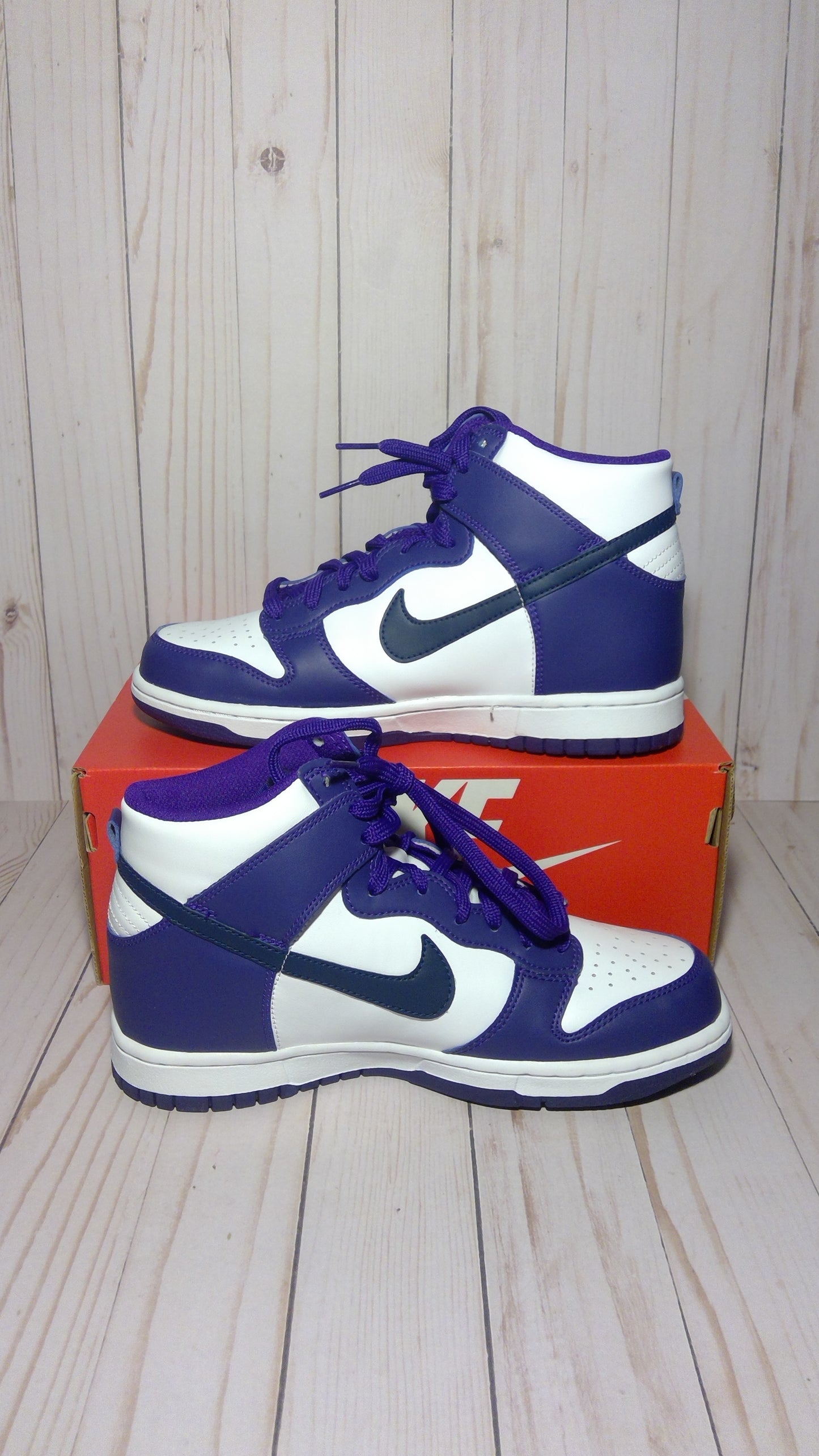 NIKE DUNK HIGH (GS) - ELECTRO PURPLE MIDNIGHT NAVY - SIZE YOUTH 6.5