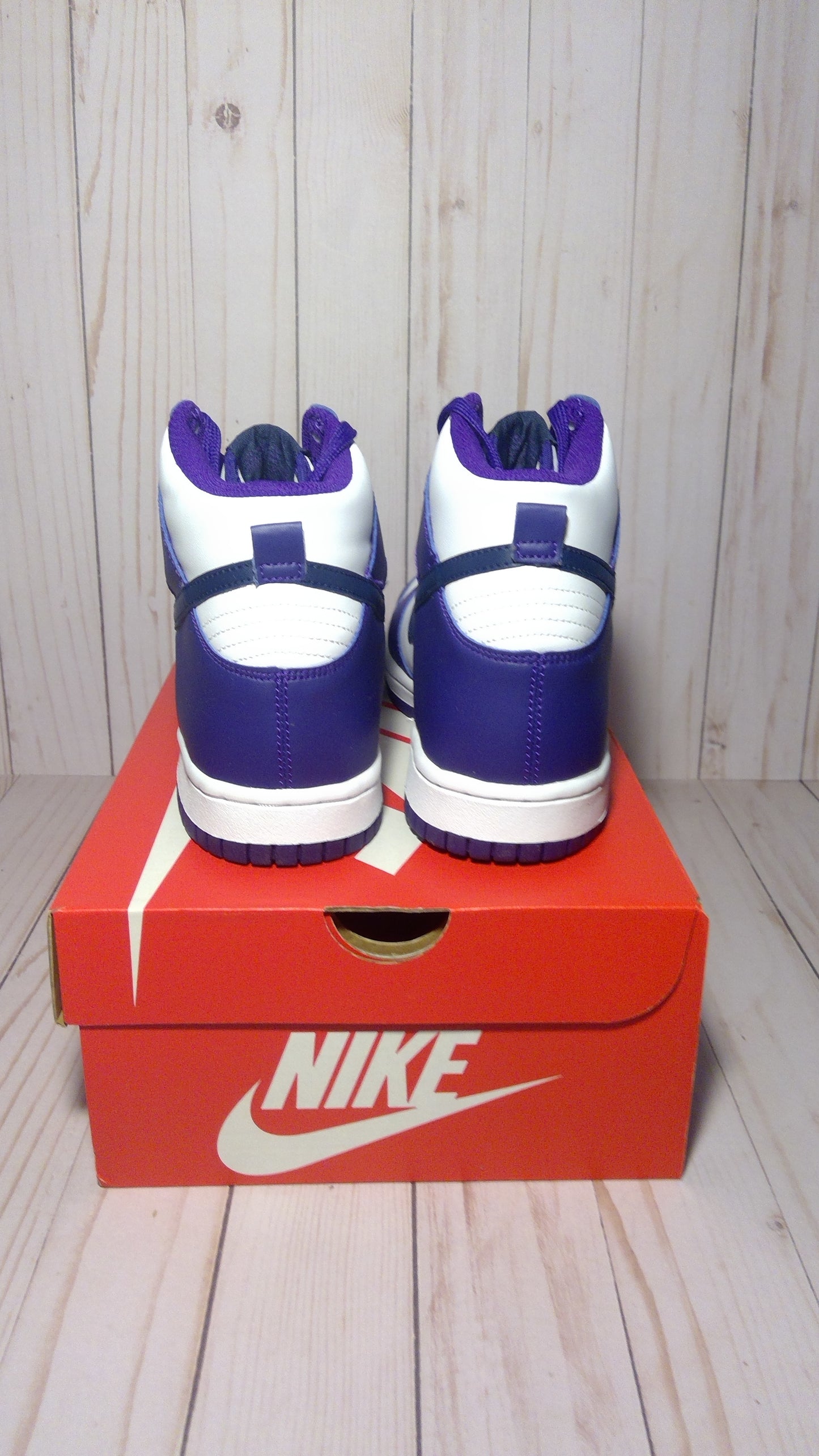 NIKE DUNK HIGH (GS) - ELECTRO PURPLE MIDNIGHT NAVY - SIZE YOUTH 6.5