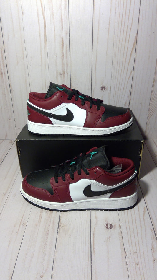 AIR JORDAN 1 LOW SE (GS) - DARK BEETROOT ROMA GREEN - SIZE YOUTH 6.5