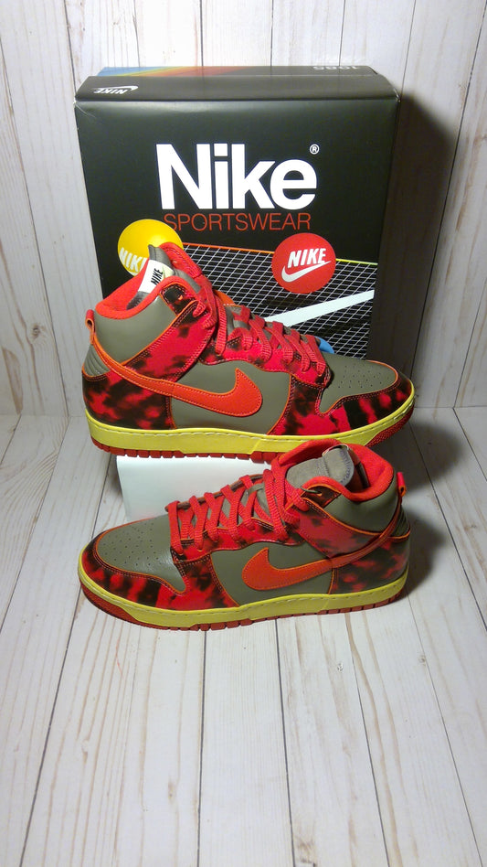 NIKE DUNK HI 1985 - RED ACID WASH - SIZE MEN'S 12