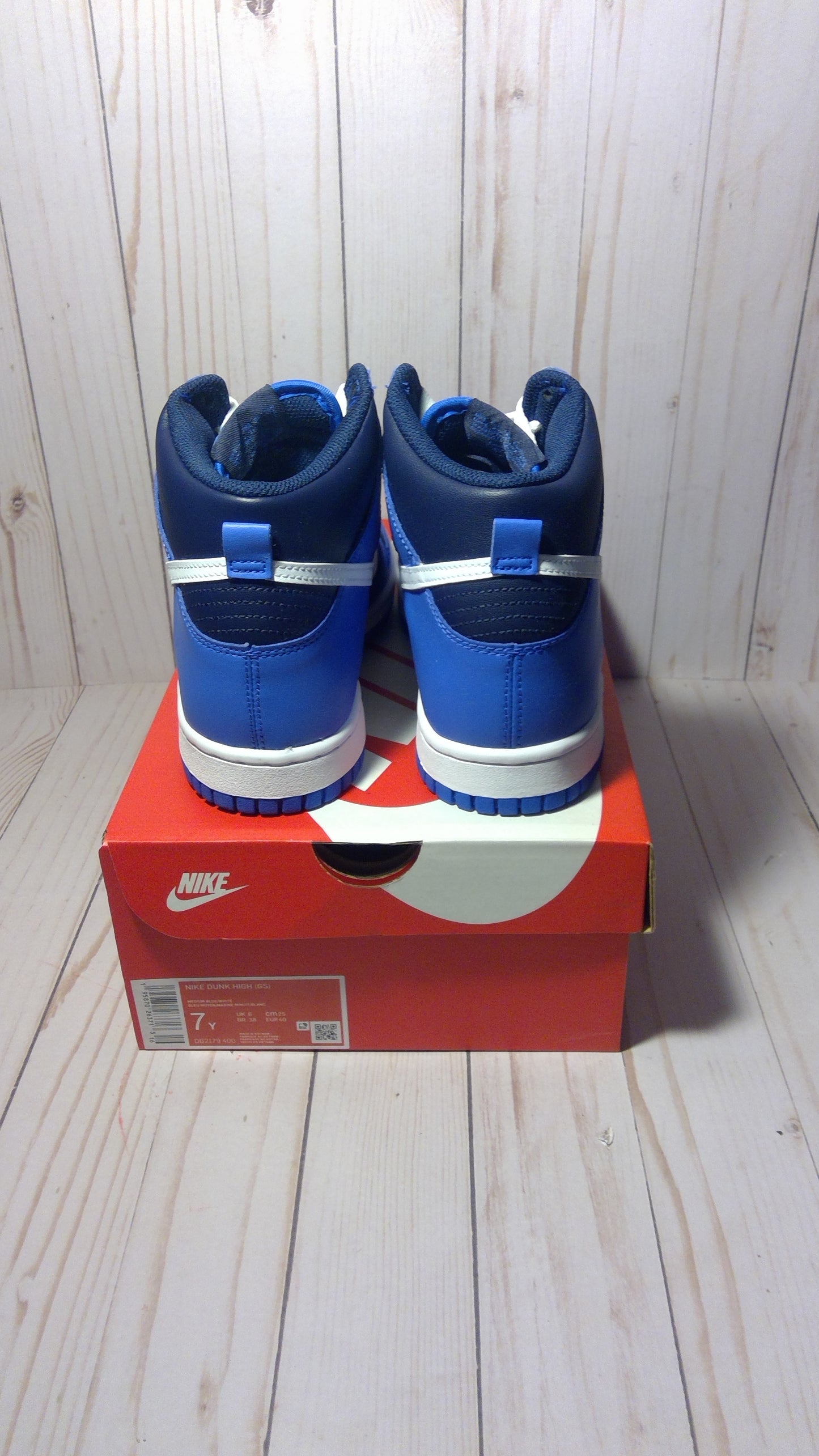 NIKE DUNK HIGH (GS) - OBSIDIAN - SIZE YOUTH 7