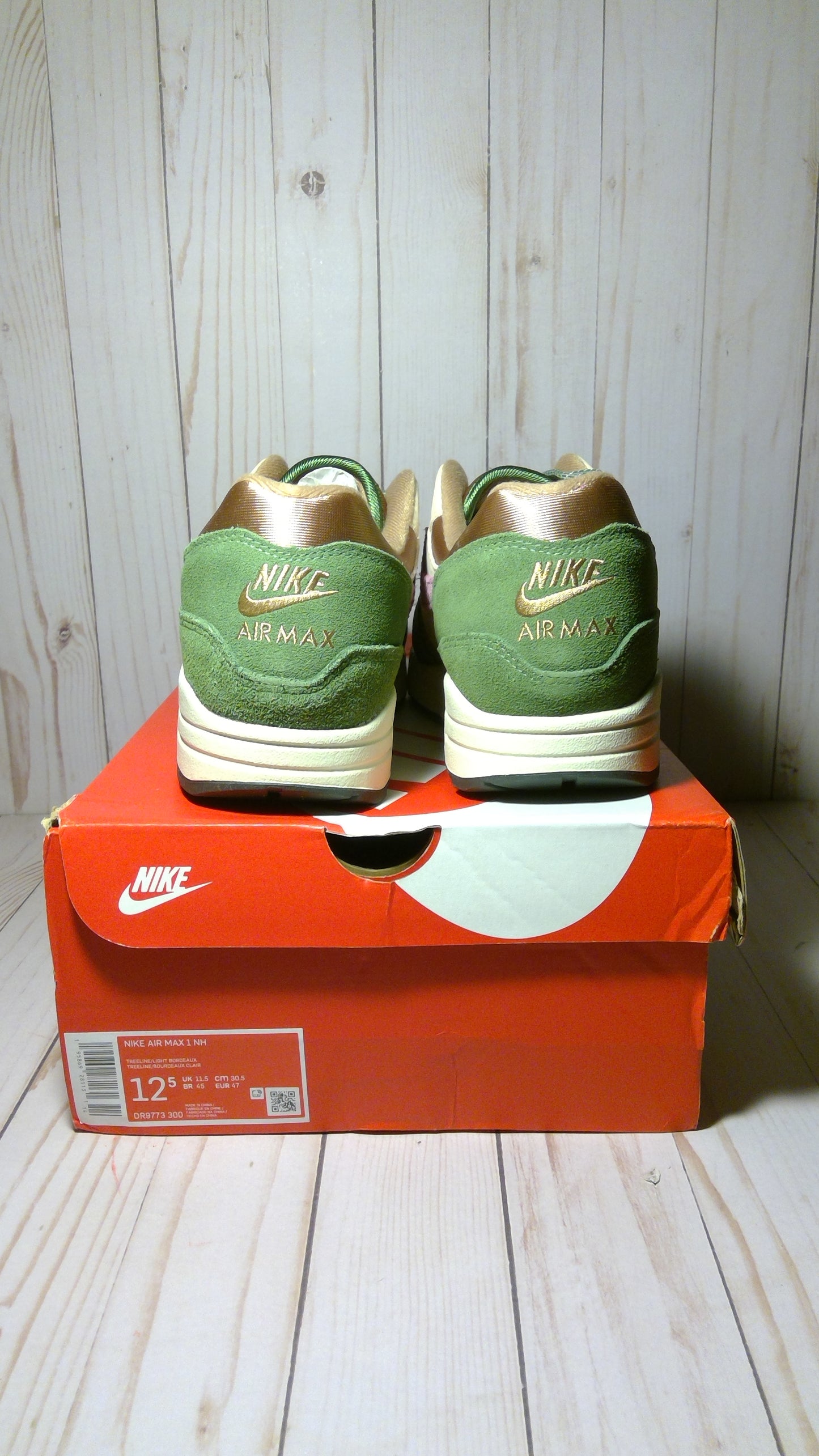 NIKE AIR MAX 1 SH - TREELINE - SIZE MEN'S 12.5