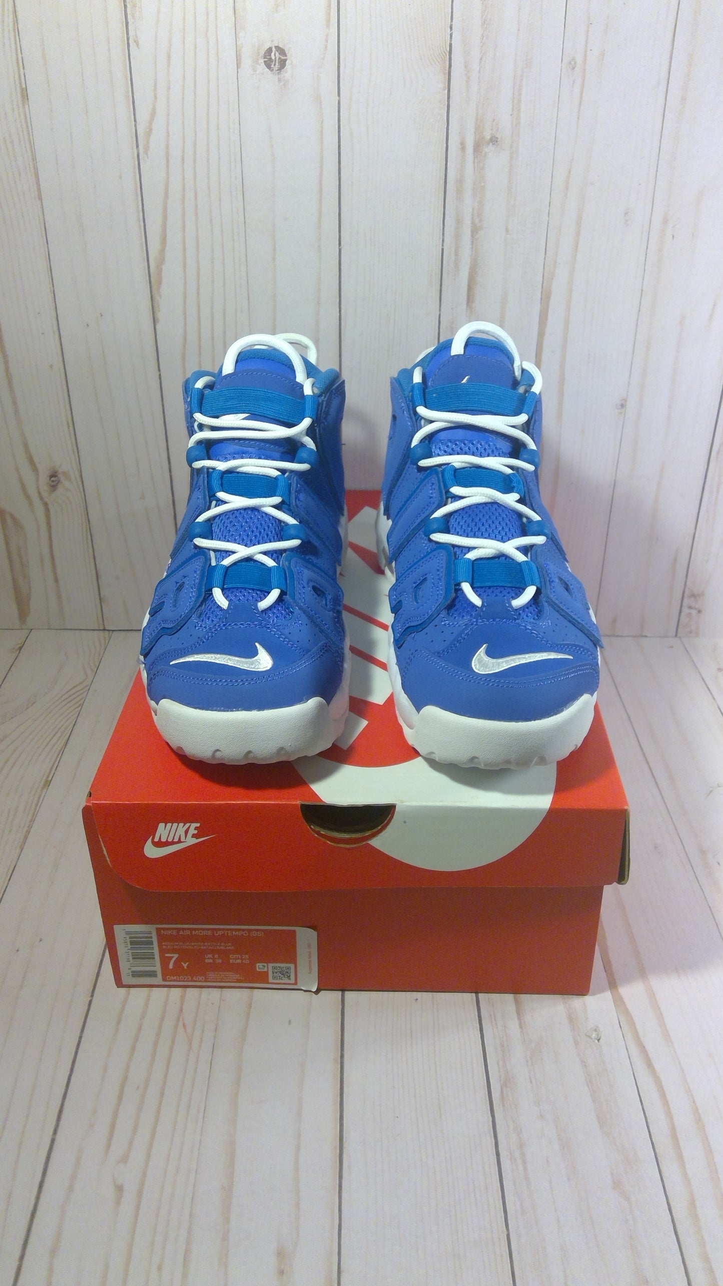 NIKE AIR MORE UPTEMPO (GS) - BATTLE BLUE - SIZE YOUTH 7