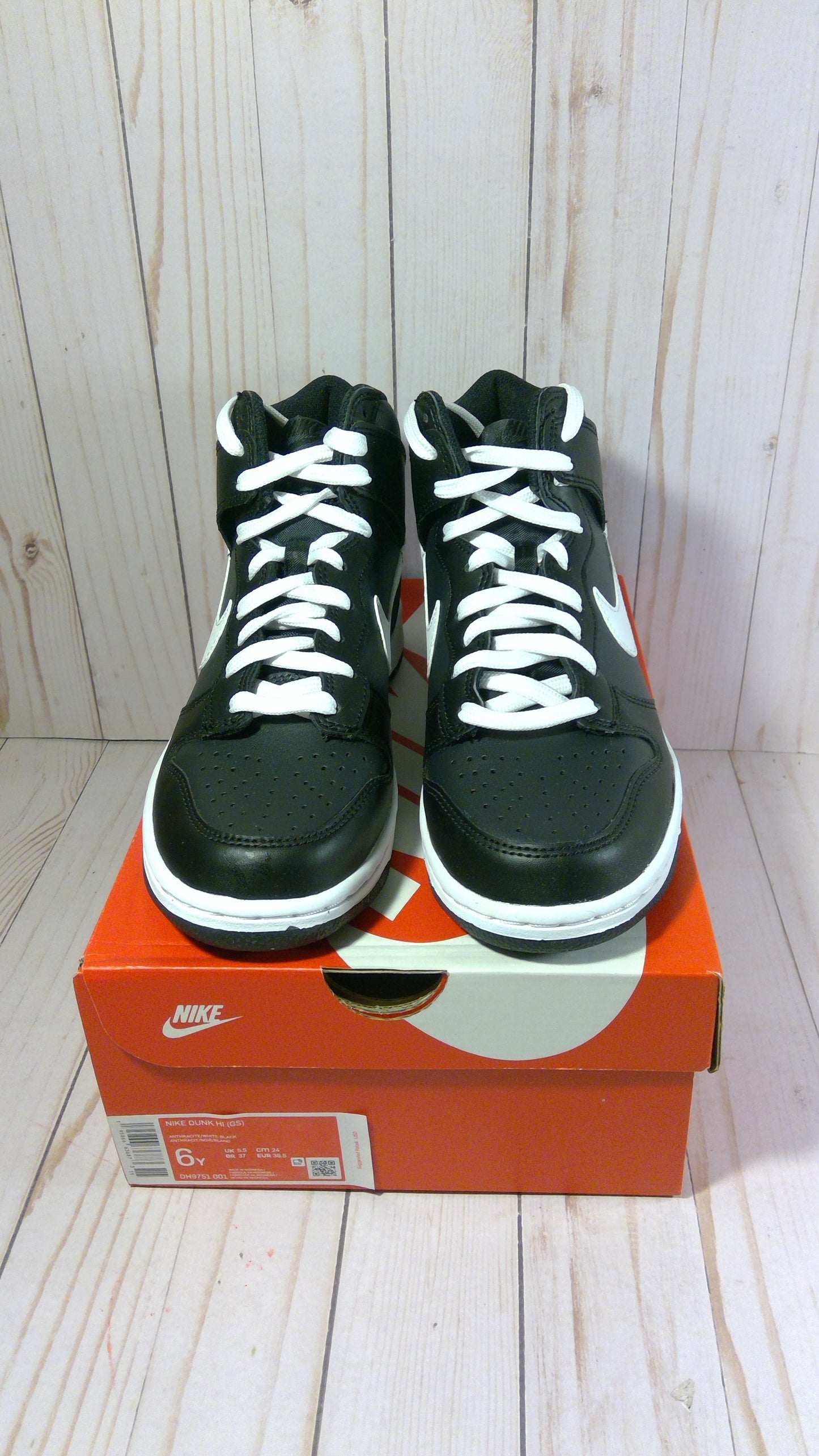 NIKE DUNK HI (GS) - ANTHRACITE WHITE - SIZE YOUTH 6