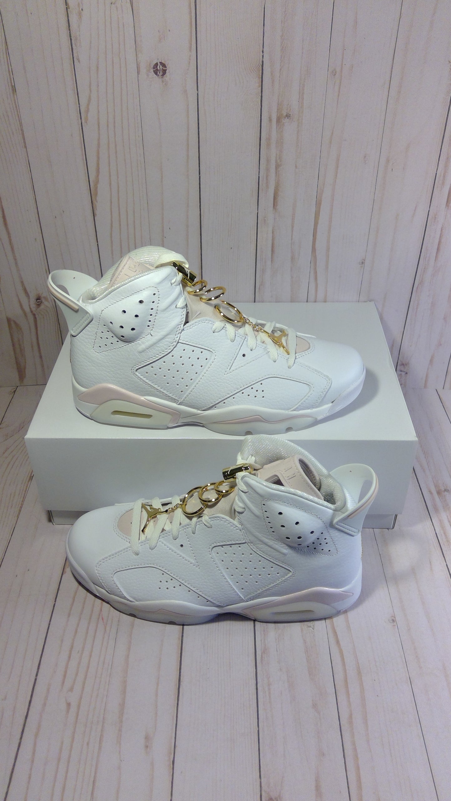 AIR JORDAN 6 RETRO - GOLD HOOPS (WOMEN'S) - SIZE WOMEN'S 9.5 / MEN'S 8