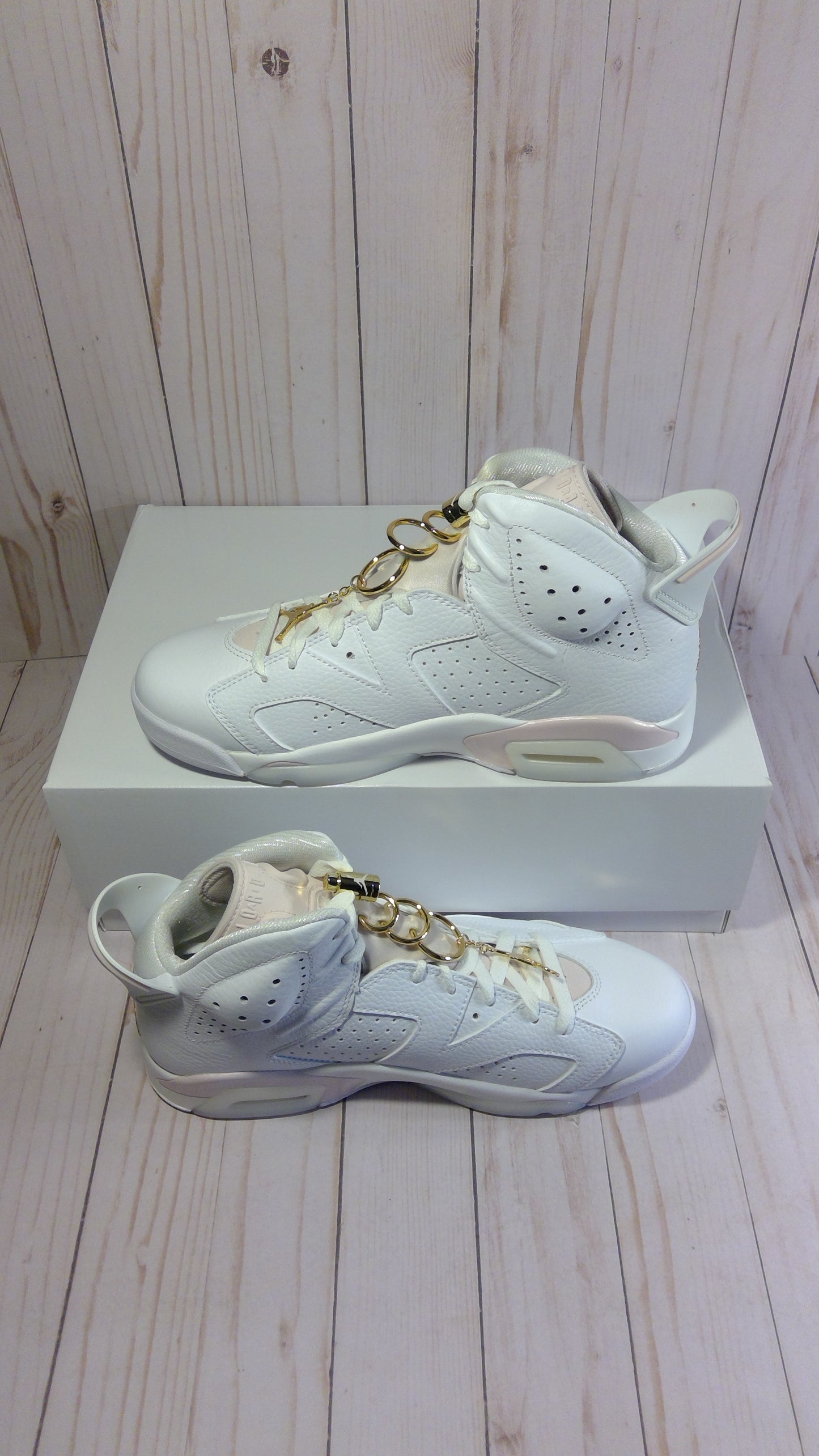 AIR JORDAN 6 RETRO - GOLD HOOPS (WOMEN'S) - SIZE WOMEN'S 9.5 / MEN'S 8