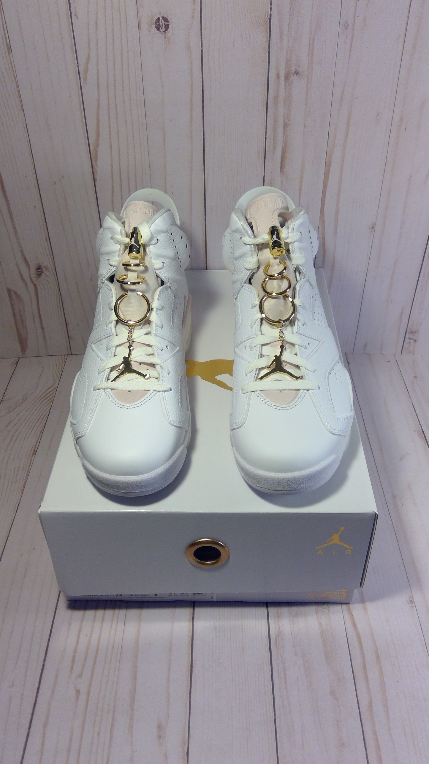 AIR JORDAN 6 RETRO - GOLD HOOPS (WOMEN'S) - SIZE WOMEN'S 9.5 / MEN'S 8