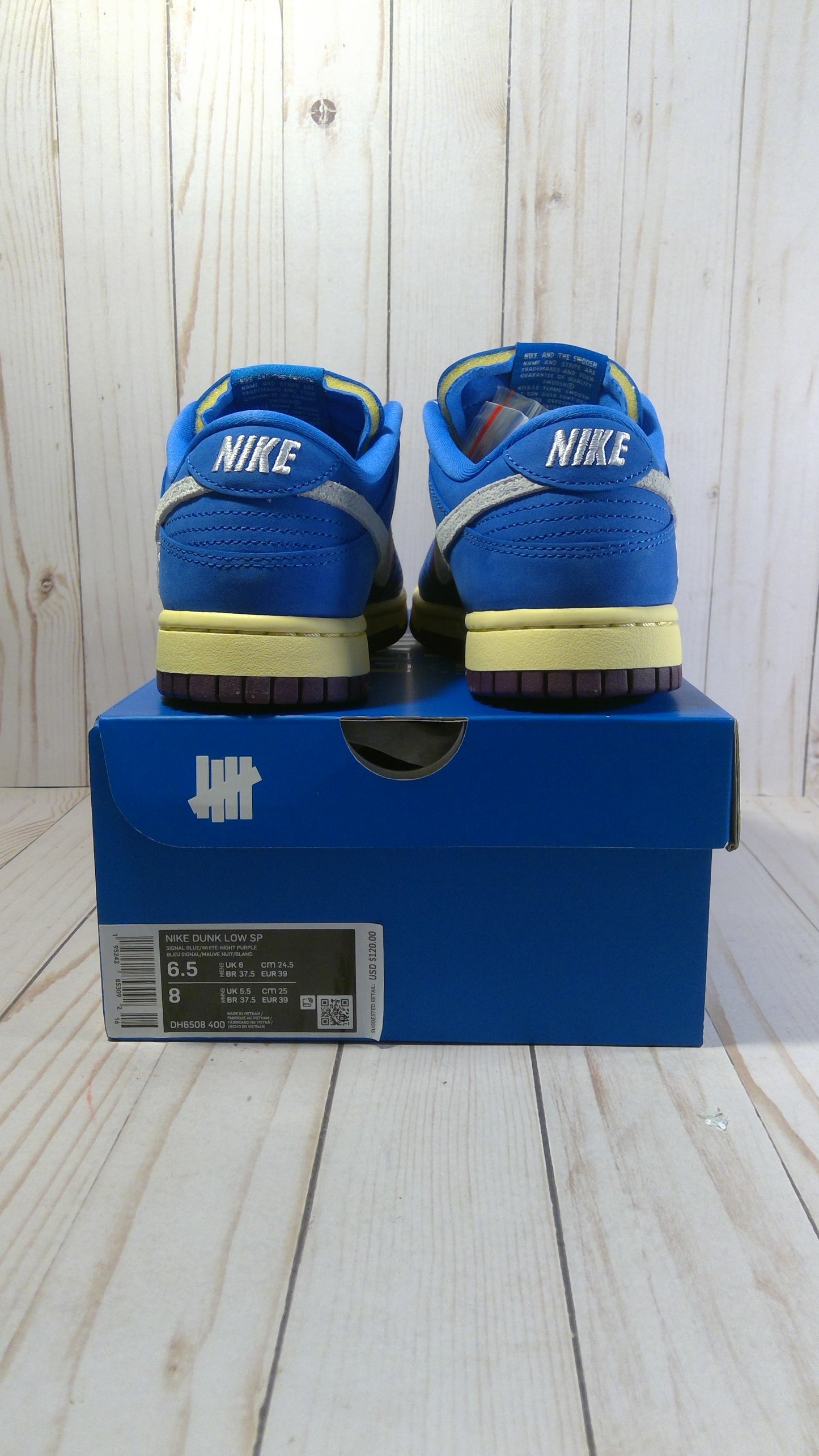 NIKE DUNK LOW SP - UNDEFEATED 5 ON IT DUNK VS. AF1 - SIZE MEN'S 6.5 / WOMEN'S 8