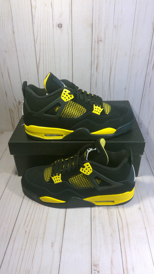 AIR JORDAN 4 RETRO - THUNDER (2023) - Size Mens 12 / Womens 13.5