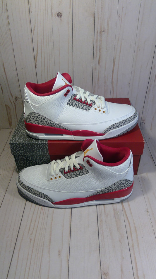 AIR JORDAN 3 RETRO - CARDINAL RED - SIZE MEN'S 12