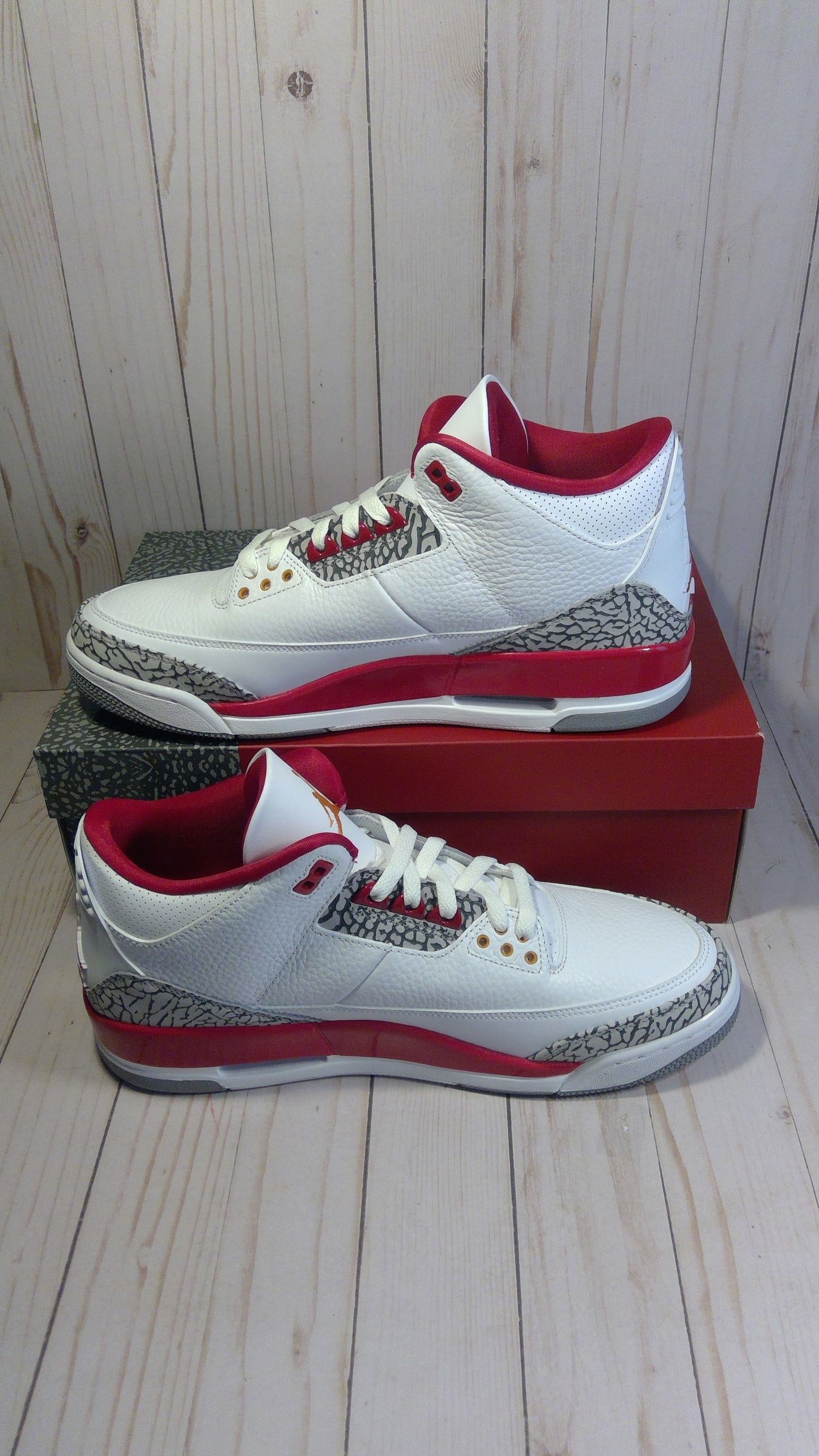 AIR JORDAN 3 RETRO - CARDINAL RED - SIZE MEN'S 12