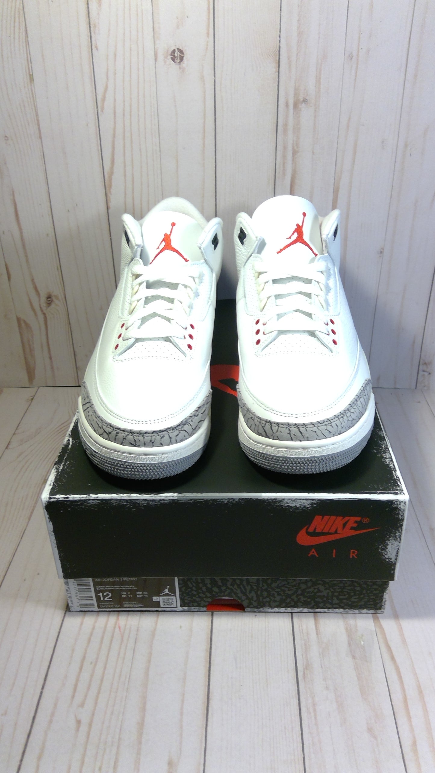 AIR JORDAN 3 RETRO - WHITE CEMENT REIMAGINED - SIZE MEN'S 12