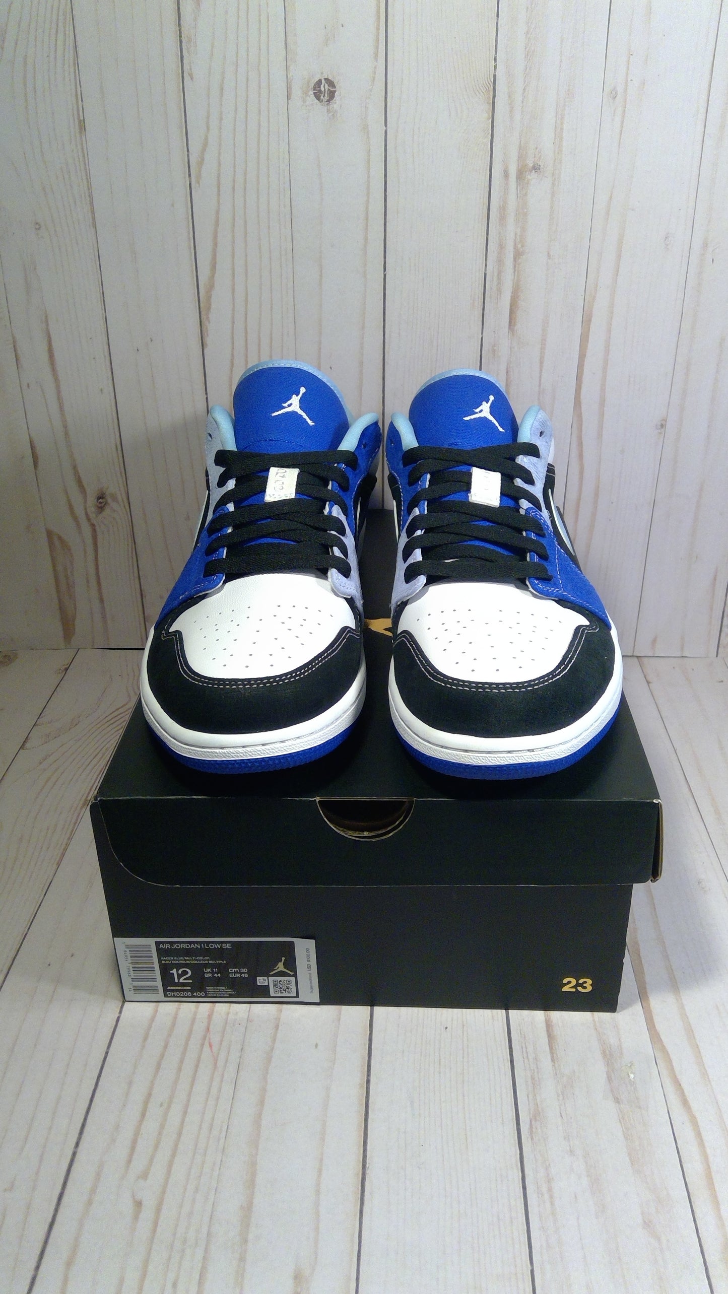 AIR JORDAN 1 LOW SE - RACER BLUE WHITE - SIZE MEN'S 12