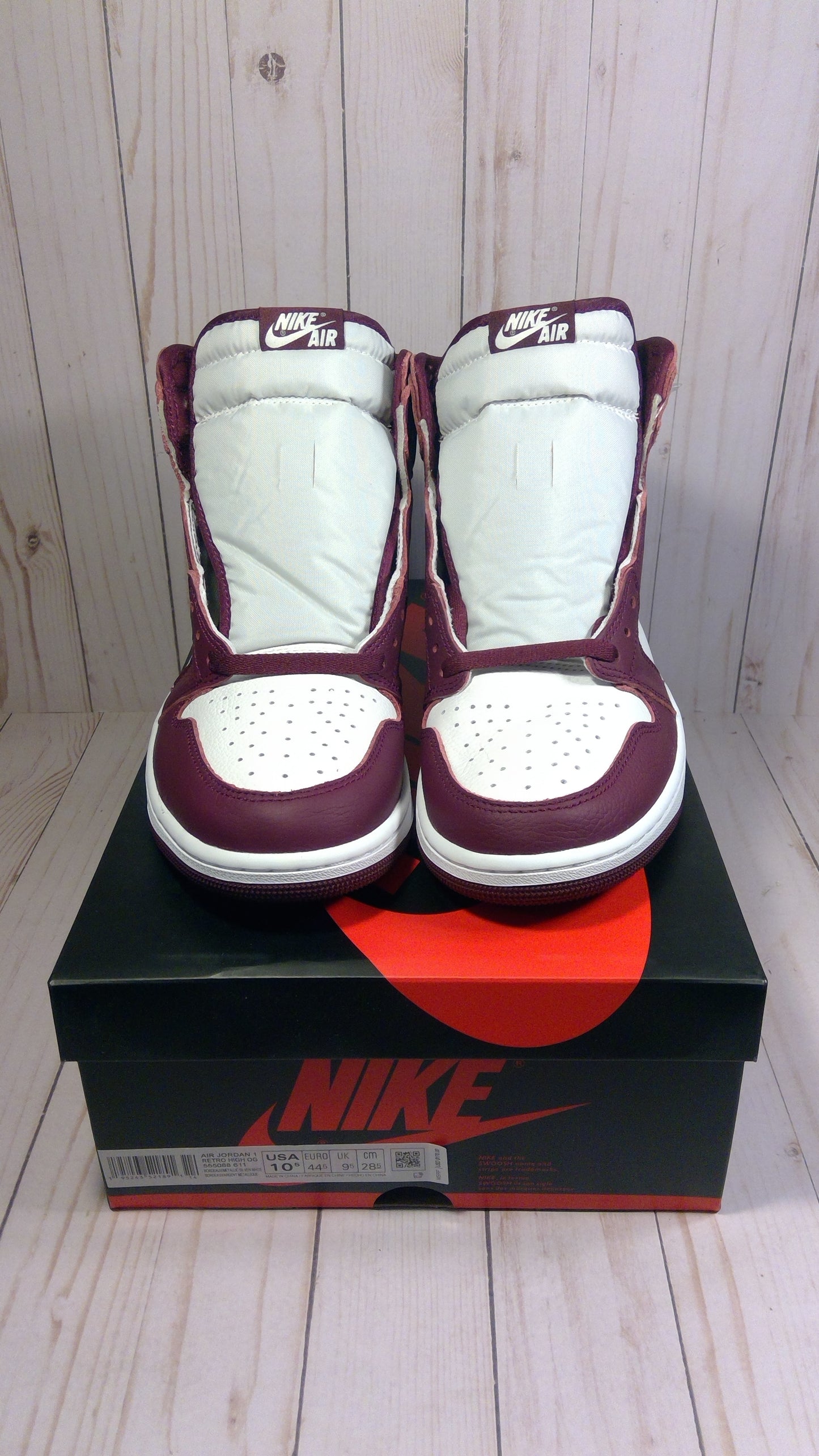 AIR JORDAN 1 RETRO HIGH OG - BORDEAUX - SIZE MEN'S 10.5