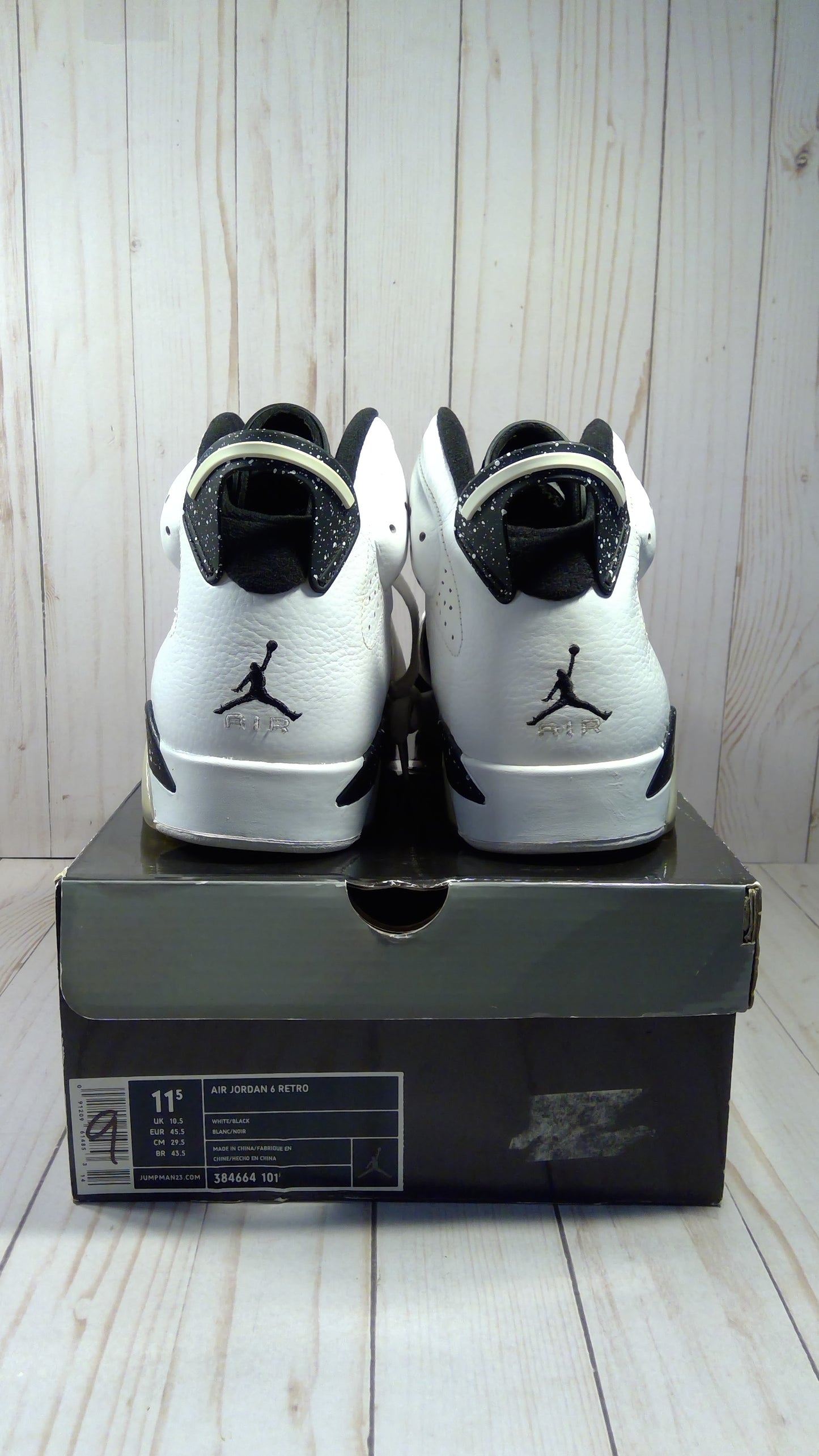 AIR JORDAN 6 RETRO - OREO - SIZE MEN'S 11.5